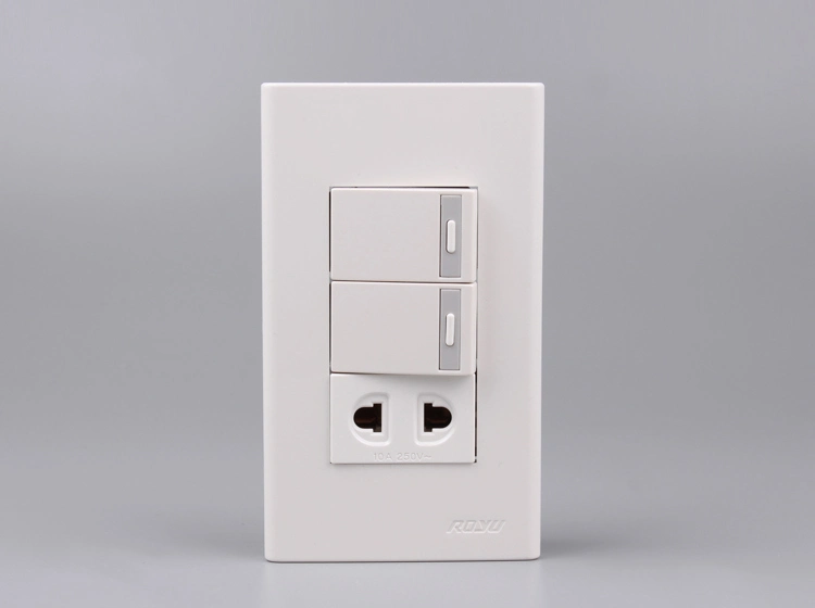 Module Type 16A 2 Gang Switch with Socket (WD701)