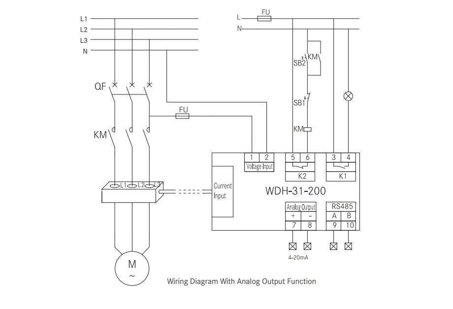 Smart Protective Motor LCD Display Motor Protector with RS485