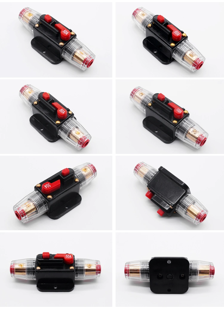 Car Circuit Breaker Automotive AC/DC Circuit Breaker Waterproof Auto Reset/Manual Reset Electrical Overload Protector Miniature Thermal Protector Switch