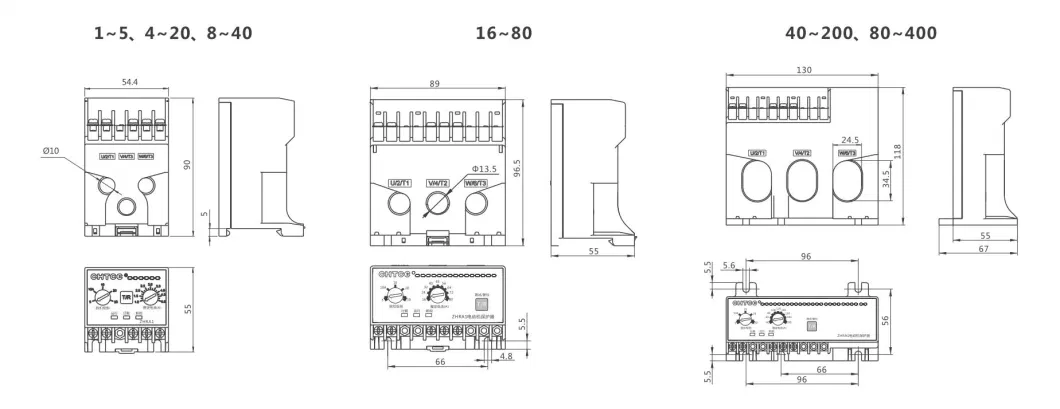 LCD Display 3 Phase Current Motor Protector Overload Protection Relay Phase Failure Protector