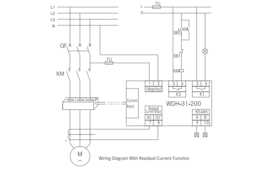 Smart Protective Motor LCD Display Motor Protector with RS485