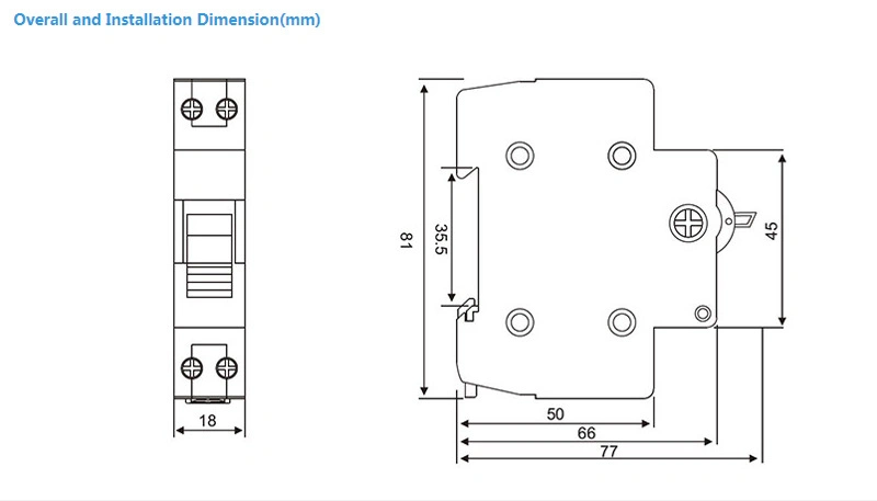 DIN Rail Mount Modular Module Isolating Switch Modular Changeover Switch on off on