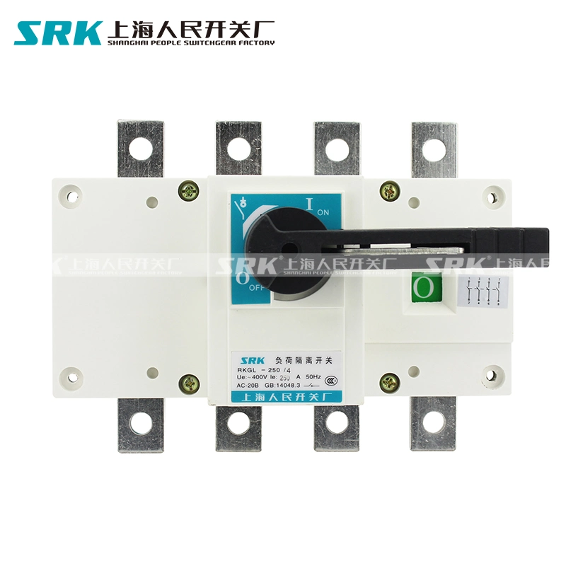 China Top500 Enterprise Hgl 3p 4p 63A 100A 125A 160A 200A 250A 400A 630A 1000A 1250A 2000A 3200A Indoor Operation Manual Isolation Changeover Transfer Switch